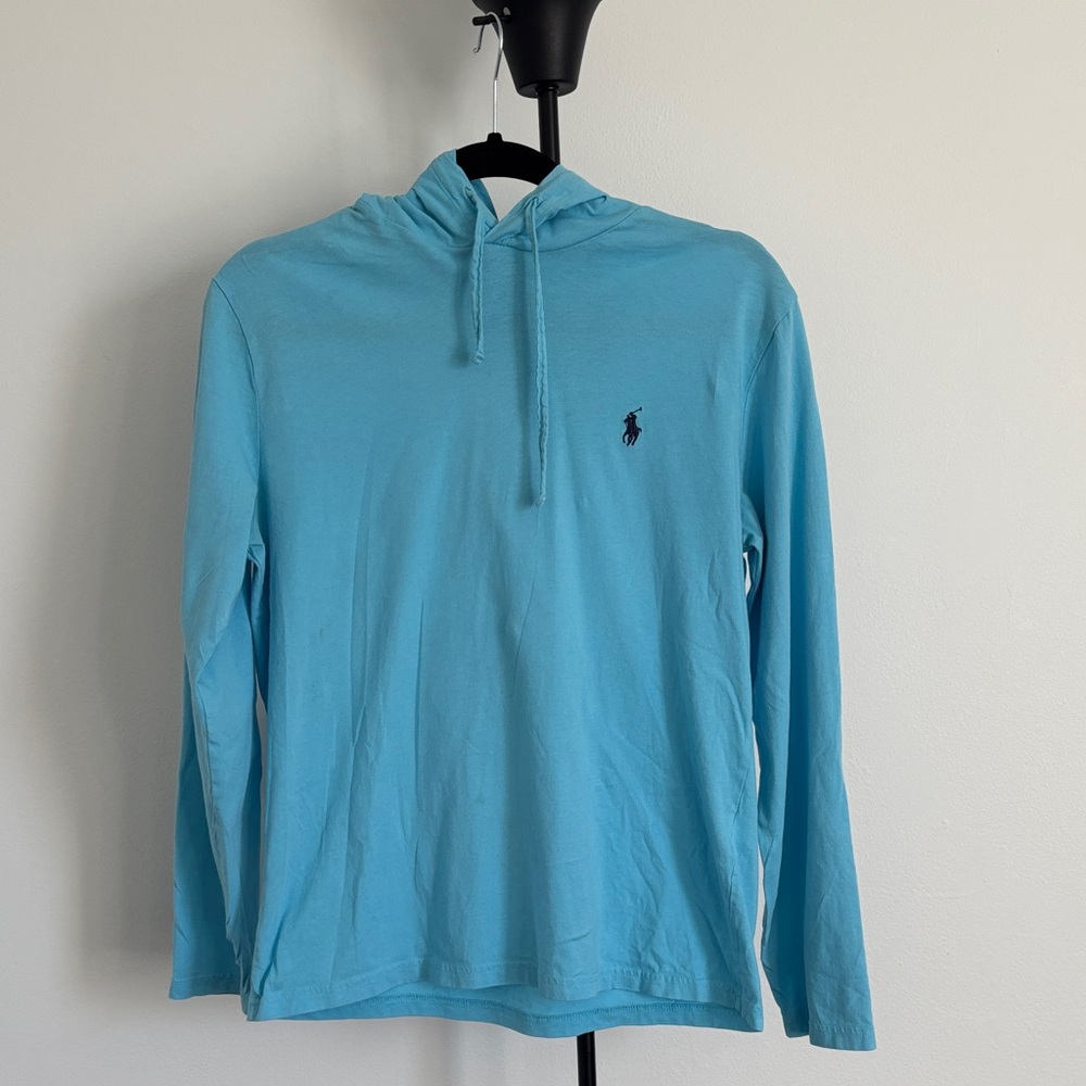 Polo by Ralph Lauren Men's Light Blue Hoodie